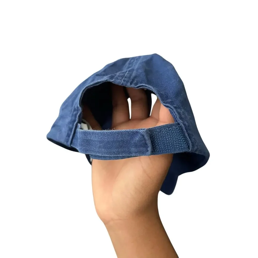 Disney Parks Monsters University Adult OS MU Distressed Blue Baseball Cap Hat